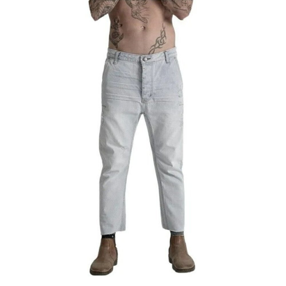 Man X One Teaspoon Mr. Brown Distressed Brando Jeans Sz 32L  32 Long  NWT